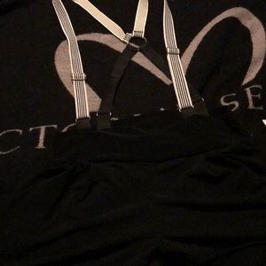 Black shorts with suspenders! Say xl more like M